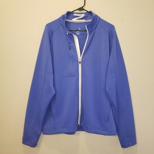 Zero Restriction Tour Series Performance Golf Full Zip Jacket Mens Blue L